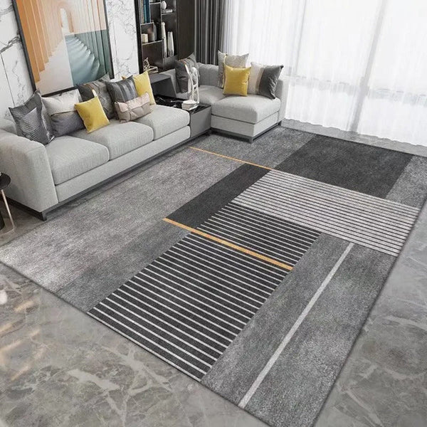 40X60cm Grey Geometric Living Room Tea Table Home Carpet Floor Mat Door Mats & Floor Mats