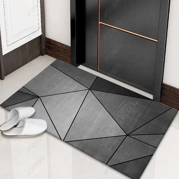 40X60cm Grey Geometric Living Room Tea Table Home Carpet Floor Mat Door Mats & Floor Mats