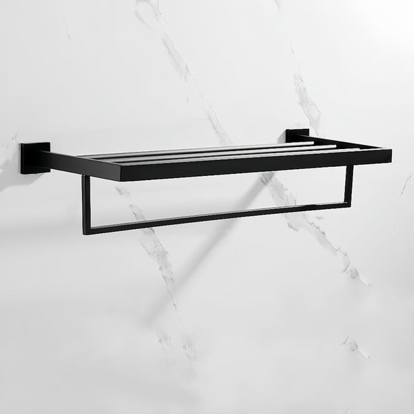 2 Layers Stainless Steel Towel Shelf Storage Rack Rail Towel Racks