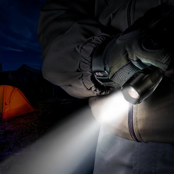 2Pcs Bright Led Flashlight Rechargeable Torch Camping Zoom Light Flashlights