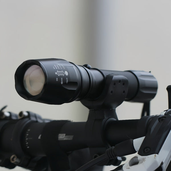 2Pcs Bright Led Flashlight Rechargeable Torch Camping Zoom Light Flashlights