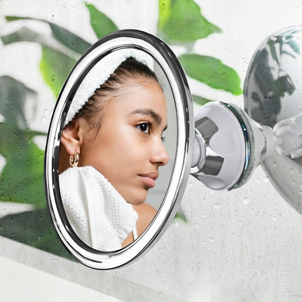 360 Rotating Shower Round Fogless Makeup Mirror With Suction Cup Mirrors