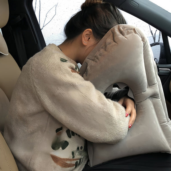 Chin Support Inflatable Travel Neck Pillow Office Nap Rest Pillows