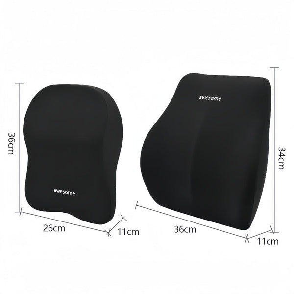 Car Lumbar Back Support Memory Foam Soft Headrest Neck Pillow Cushion Seat & Posture Cushions