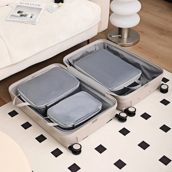 3Pcs Compressible Travel Storage Bag Suitcase Packing Cubes Packing Organisers