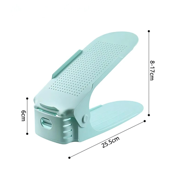 7 Pcs Double Layer Integrated Adjustable Plastic Shoe Rack Shoe Racks