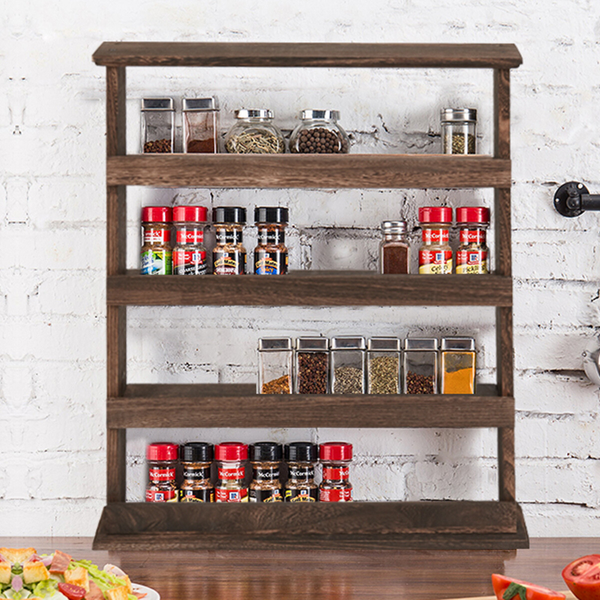 Wall Mount Spice Rack Holder Spice Jars & Racks