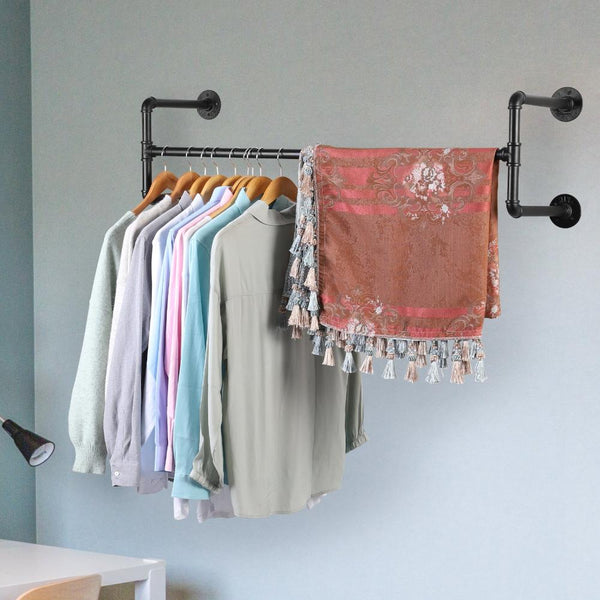 Pipe Clothes Rack Wall Mounted Detachable Garment Garment Racks