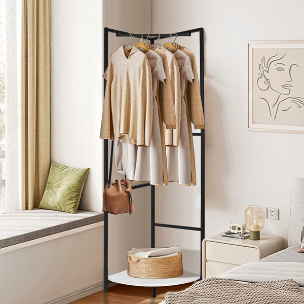 Corner Entryway Freestanding Hall Tree Coat Rack Coat & Hat Racks