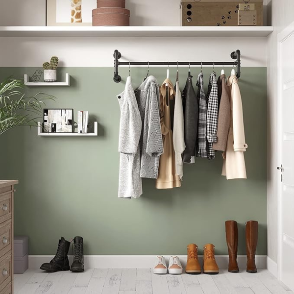 Pipe Clothes Rack Wall Mounted Detachable Garment Garment Racks