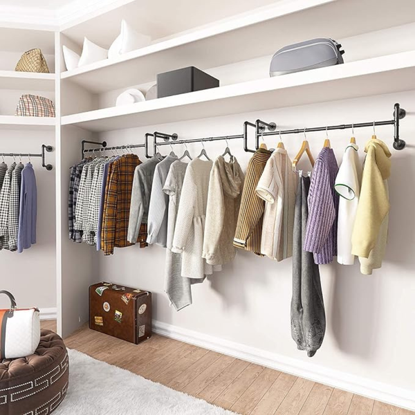 Pipe Clothes Rack Wall Mounted Detachable Garment Garment Racks