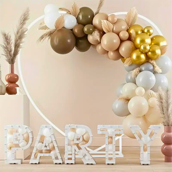 Heart Shaped White Metal Balloon Arch Stand Frame Display Kit For Wedding Venue Decorations