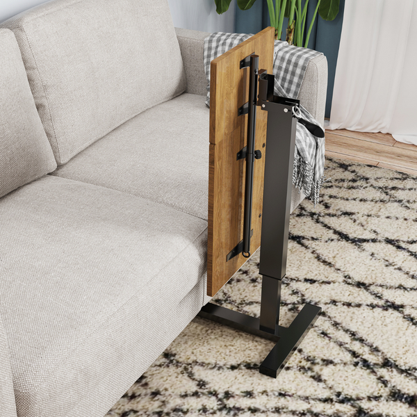 Split Top Tilting Adjustable Overbed Table With Wheels Laptop Desks