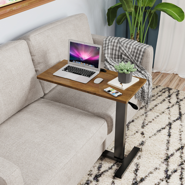 Split Top Tilting Adjustable Overbed Table With Wheels Laptop Desks