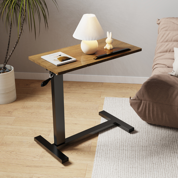 Split Top Tilting Adjustable Overbed Table With Wheels Laptop Desks