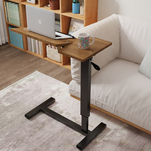 Split Top Tilting Adjustable Overbed Table With Wheels Laptop Desks