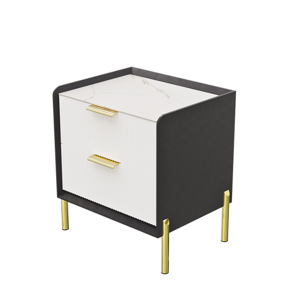 Modern White Nightstand With Storage Drawers Bedside Tables