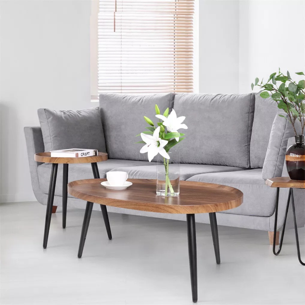 Modern Irregular Drop Shaped Coffee Table Set Coffee Tables