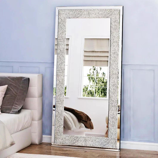 Sparkly Wall Mounted Crystal Diamond Vanity Mirror Mirrors