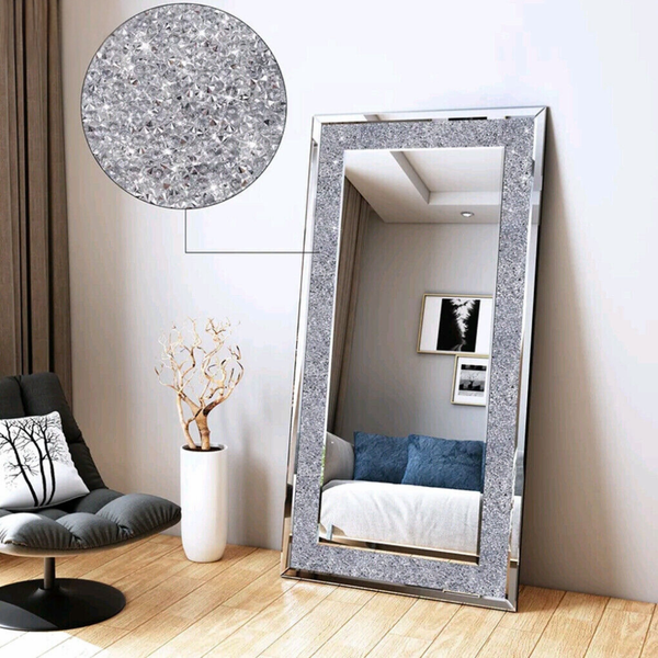 Sparkly Wall Mounted Crystal Diamond Vanity Mirror Mirrors