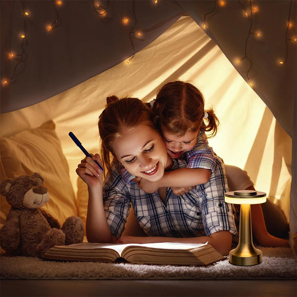 Led Table Lamp With Touch Sensor 3 Levels Of Brightness Night Light Bedside Gold Lamps