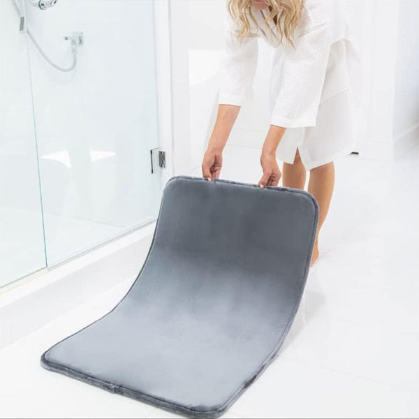 Comfeya Thick Memory Foam Bath Mat Soft And Absorbent Velvet With Durable Dots On Bottom Machine Washable Shower Floor Rug Room Decor 89 X 58 X0.5 Cm