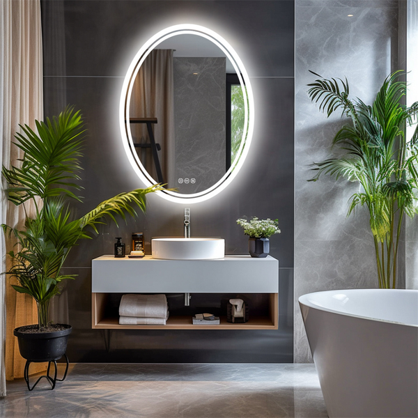 Oval Led Bathroom Mirror With Demister Mirrors
