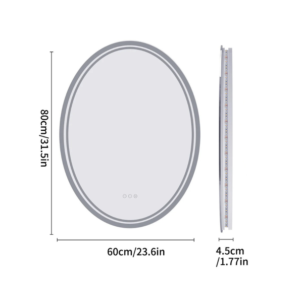 Oval Led Bathroom Mirror With Demister Mirrors