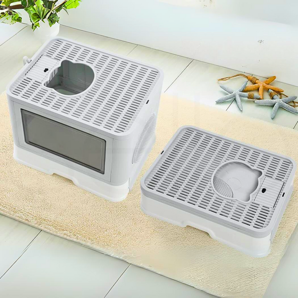 Stylish Box Enclosure With Portable Scoop Drawer Cat Litter