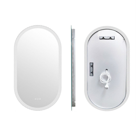 Led Backlit Bathroom Mirror Touch Sensor 3 Color Dimmable Defog Function Mirrors