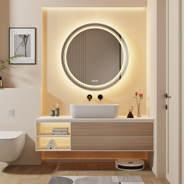 Waterproof Round Design Smart Led Bathroom Mirror Mirrors