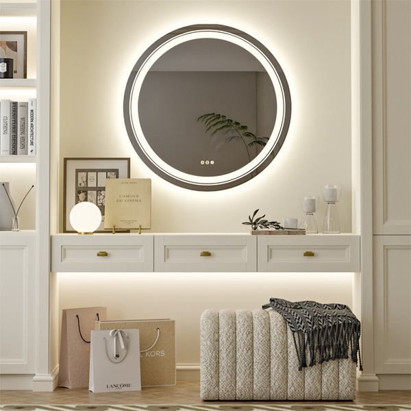 Waterproof Round Design Smart Led Bathroom Mirror Mirrors
