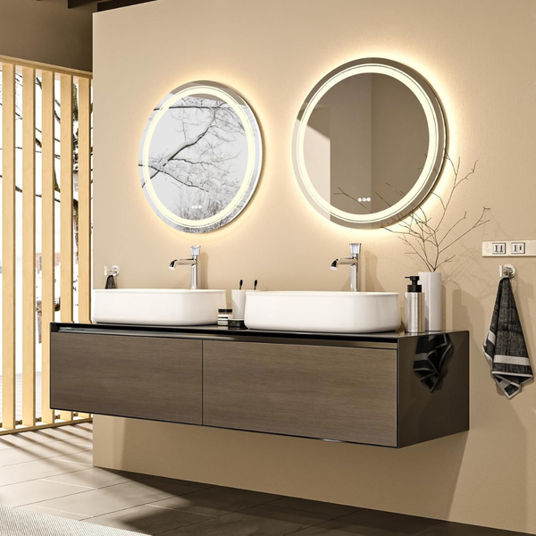 Waterproof Round Design Smart Led Bathroom Mirror Mirrors