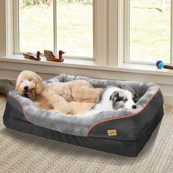 Removable And Washable Waterproof Large Dog Bed With Anti Allergy Fleece Cover Pet Beds
