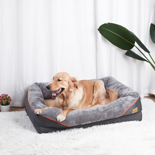 Removable And Washable Waterproof Large Dog Bed With Anti Allergy Fleece Cover Pet Beds