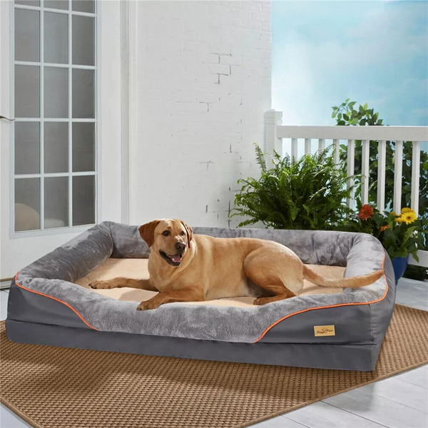 Removable And Washable Waterproof Large Dog Bed With Anti Allergy Fleece Cover Pet Beds