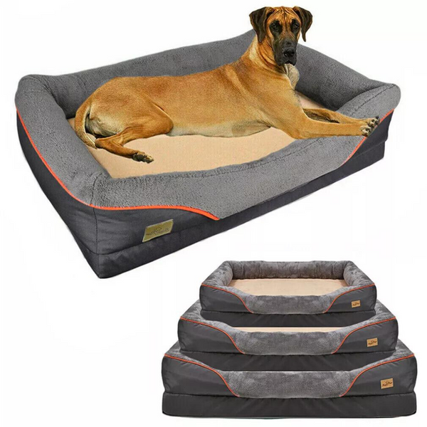 Removable And Washable Waterproof Large Dog Bed With Anti Allergy Fleece Cover Pet Beds