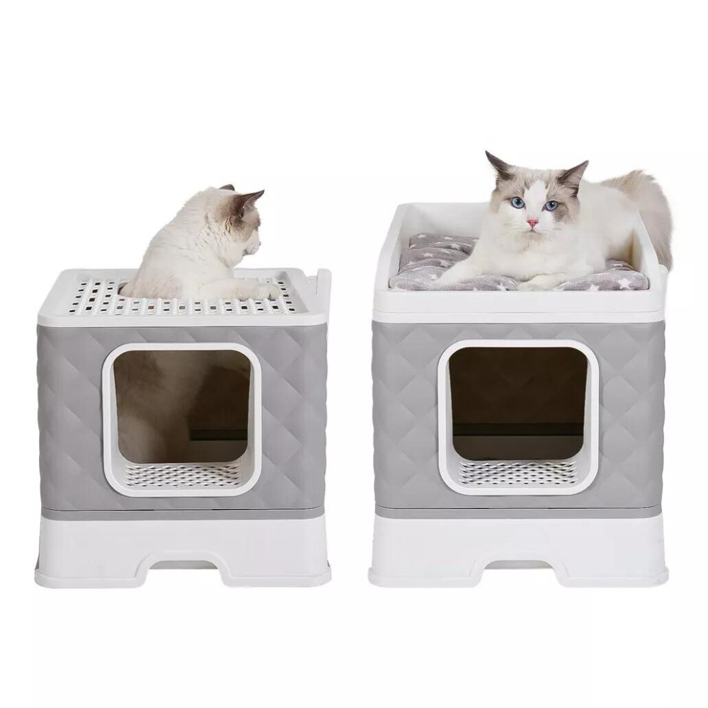 Detachable Top Box With Front Entry And Portable Scoop Drawer Cat Litter