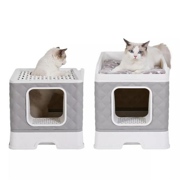 Detachable Top Box With Front Entry And Portable Scoop Drawer Cat Litter