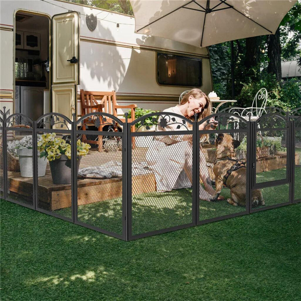 8 Panel Diy Heavy Duty Dog Playpen With Waterproof Pad Fences & Pens