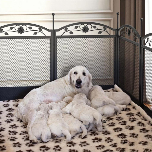 8 Panel Diy Heavy Duty Dog Playpen With Waterproof Pad Fences & Pens