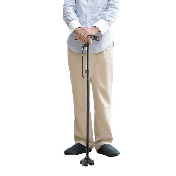 Foldable Walking Stick Cane Fixed Led Light Aid Walkers & Canes