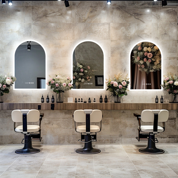 Chic Backlit Bathroom Vanity Mirror With Time And Temperature Display Mirrors