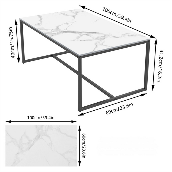 Rectangular Marble Coffee Table Coffee Tables