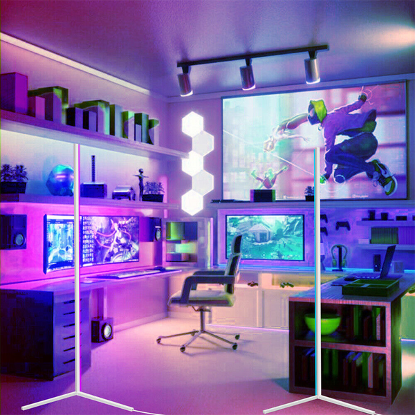 Rgb Led Floor Corner Lamp With Remote Control Floor Lamps
