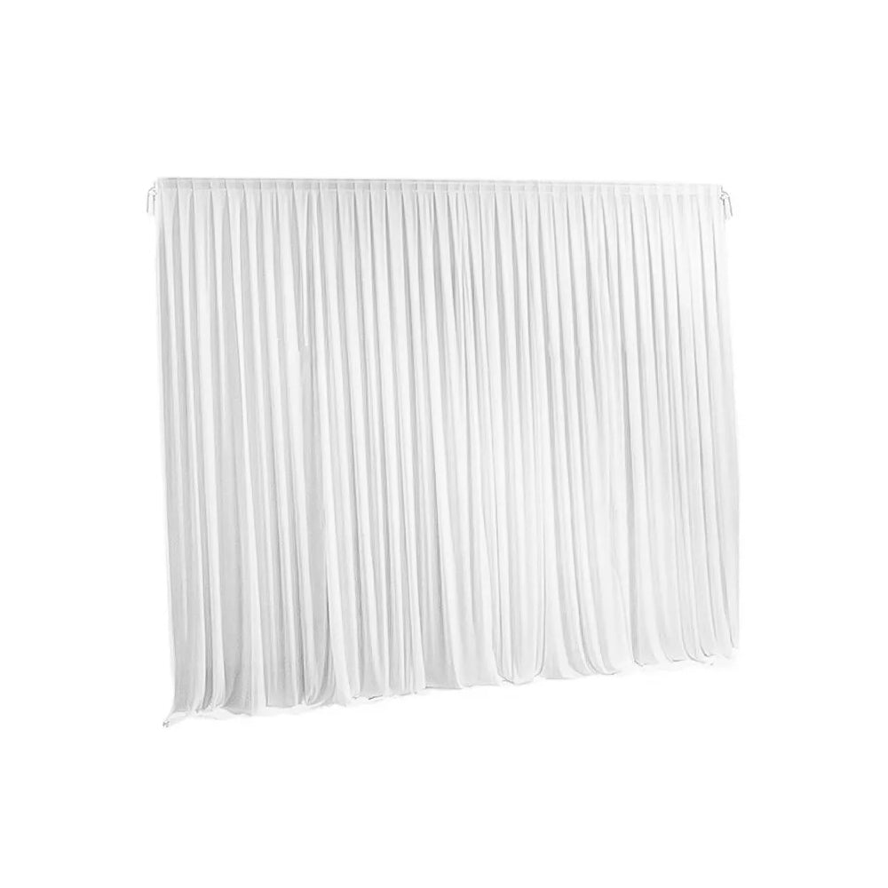 10Ft White Pleated Decoration Wedding Photography Backdrop Curtain Venue Decorations