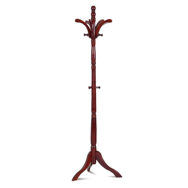 Solid Birch Wood Coat Racks Stand Floor Standing Hanger With Tripod Base Coat & Hat Racks