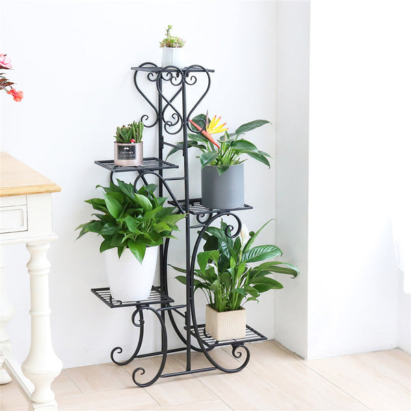 5 Tier Metal Plant Stand Shelf Anti Rust Iron Garden Flower Pot Plant Stands