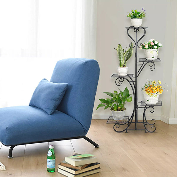 5 Tier Metal Plant Stand Shelf Anti Rust Iron Garden Flower Pot Plant Stands