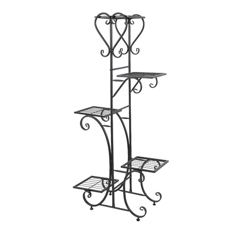 5 Tier Metal Plant Stand Shelf Anti Rust Iron Garden Flower Pot Plant Stands